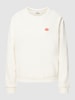 Saint Tropez Sweatshirt met motiefstitching, model 'Tess' Ecru