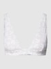 TOMMY HILFIGER Bikini-Oberteil mit Logo-Muster Offwhite meliert