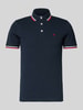 Jack & Jones Slim Fit Poloshirt mit Logo-Stitching Modell 'PAULOS' Marine