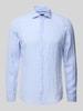 JOOP! Collection Slim Fit Leinenhemd mit Haifischkragen Hellblau