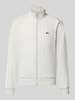 Lacoste Bluza rozpinana o kroju regular fit z zamkiem błyskawicznym Złamany biały melanż