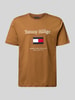 Tommy Hilfiger Regular fit T-shirt van puur katoen Olijfgroen