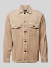 OLYMP Level Five Slim fit overhemdjack met labeldetail Beige