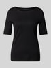 Christian Berg Woman T-Shirt mit U-Boot-Ausschnitt Black