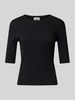 Drykorn T-Shirt in Ripp-Optik Modell 'SELAY' Black