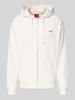 HUGO Relaxed Fit Sweatjacke aus reiner Baumwolle Modell 'DAPOZIP' Weiss