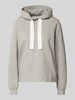 Marc O'Polo Relaxed Fit Hoodie aus reiner Baumwolle mit gepeachter Oberfläche Hellgrau Melange