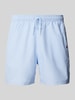 Tommy Hilfiger Regular Fit Badeshorts mit Label Stitching Hellblau