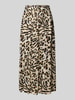ICHI Spódnica midi z elastycznym pasem model ‘MARRAKECH’ Beżowy