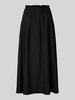YAS Spódnica lniana z elastycznym pasem model ‘FLAXY’ Czarny
