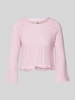 Only Cropped Strickpullover mit Baumwoll-Anteil Modell 'NOLA' Rosa