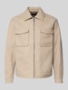MCNEAL Regular Fit Hemdjacke mit Kentkragen Sand Melange