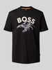 BOSS Orange T-Shirt mit Label-Motiv-Print Modell 'Bossfish' Black