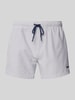 BOSS Relaxed Fit Badeshorts mit Strukturmuster Modell 'Velvetfish' Marine