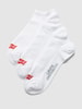 Levi's® Sneakersocken mit Label-Print im 3er-Pack Modell 'LOW CUT' Weiß