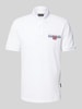 Napapijri Slim Fit Poloshirt mit Label-Print Modell 'AYLMER' Weiss