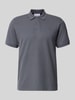 JACK & JONES Slim Fit Poloshirt mit Label-Stitching Modell 'AUSTIN' Anthrazit