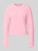 NOISY MAY® Sweter z dzianiny z okrągłym dekoltem model 'SASSY' Różowy