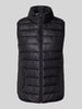 QS Bodywarmer met opstaande kraag en steekzakken Zwart