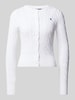 Polo Ralph Lauren Strickcardigan mit Zopfmuster Weiss