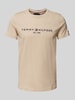 Tommy Hilfiger T-Shirt mit Label-Stitching Beige