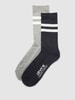 Levi's® Socken mit Kontraststreifen im 2er-Pack Modell 'SPORT STRIPE' Dunkelgrau Melange