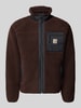 Carhartt Work In Progress Teddyjacke mit Brusttasche Modell 'PRENTIS LINER' Mittelbraun