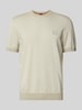 BOSS Orange T-shirt met labelbadge, model 'Kanache' Offwhite