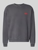 American Vintage Sweatshirt mit Label-Stitching Modell 'PLIZZY' Mittelgrau