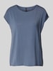 Vero Moda Regular Fit T-Shirt aus Lyocell-Mix Modell 'AVA' Rauchblau