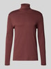 Christian Berg Men Shirt met lange mouwen en col Metallic rood