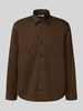 SELECTED HOMME Regular Fit Hemdjacke aus reiner Baumwolle Modell TRAVIS' Schoko