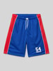 CHAMPION Regular Fit Sweatshorts mit Label-Print Royal