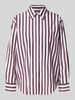 GANT Relaxed Fit Langarmbluse aus reiner Baumwolle Bordeaux