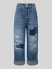 MAC Baggy fit jeans met opgestikte zakken Donkerblauw