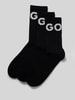 HUGO Socken mit Statement-Print im 3er-Pack Black