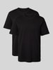 Tom Tailor T-Shirt im unifarbenen Design im 2er-Pack Black