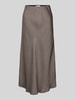 Drykorn Midirok van satijn met elastische band, model 'URA' Leem