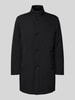 MCNEAL Lange jas met opstaande kraag en steekzakken Zwart