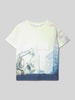 s.Oliver RED LABEL T-shirt o kroju regular fit z dodatkiem bawełny z cieniowaniem Jabłkowozielony