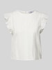 Mango T-Shirt mit Lochstickerei Modell 'SLOW' Offwhite