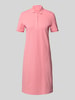 Christian Berg Woman Knielanges Polokleid mit Strukturmuster Pink