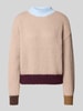 ONLY Relaxed Fit Pullover mit Color-Blocking Sand