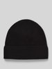 Christian Berg Woman Muts van puur kasjmier in gebreide look Zwart