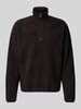 JAKE*S STUDIO MEN Sweatshirt met schipperskraag Donkerbruin