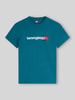 Tommy Jeans Regular Fit T-Shirt aus reiner Baumwolle Petrol