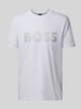 BOSS Green T-Shirt mit Label-Print Weiss