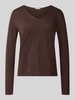 Tom Tailor Regular Fit Pullover aus Baumwoll-Mix Dunkelbraun