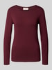 FREE/QUENT Shirt met lange mouwen en ronde hals, model 'Liana' Bordeaux