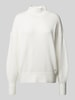 s.Oliver RED LABEL Relaxed Fit Strickpullover aus Baumwoll-Woll-Mix mit Stehkragen Offwhite